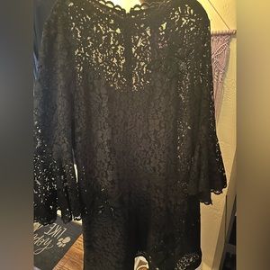 Black Lace MIDI Dress